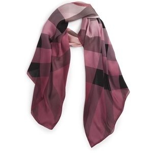 Burberry Ombré Check Silk Scarf